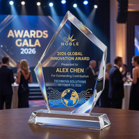Trophée personnalisé en cristal Iceberg gravé au laser – Plaque de reconnaissance de l'innovation pour l'excellence et les réalisations d'entreprise