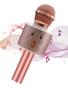 Tốt nhất phổ biến V6 không dây cho Bluetooth condenser microphone cầm tay và máy tính để bàn với ánh sáng LED cho karaoke bên và ca hát - Product Image 2