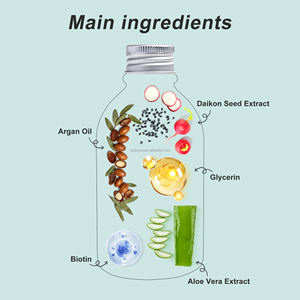 لوجو خاص لتكييف الشعر SOS لإصلاح الرطوبة زيت الألوة فيرا دايكون خلاصة بذور البيوتن - Product Image 6