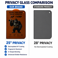Verre trempé anti-espion pour iPhone Duo 18 Pro 18 Pro Max 17, film de confidentialité 25 degrés, bord fin électroplaqué, dureté 9H