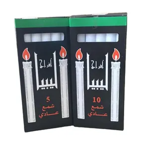 Libyaキャンドル10個燃焼ノンドリップ照明ホワイトパラフィンワックス工場製