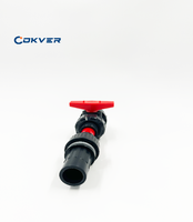 Katup Bola Manual PVC Universal Ukuran Standar COKVER COKVE 2 Arah Sambungan Union Sejati Tahan Suhu Tinggi Segel PTFE 900 PSI