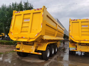 Nouveau seau basculant en acier en forme de U 4 axes 35-80T 6x4 semi-remorque à benne arrière Diesel pour sable gravier 35-80T hydraulique en forme de U - Product Image 3