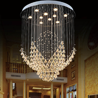 JYLIGHTING Art Décoratif Résidentiel Luxe Fabricant Fantaisie Hôtel Lobby Chambre Salon Led Lustre en Cristal