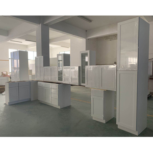 Giá Tốt Chất Lượng Tốt Sơn Trắng Rắn Gỗ Tủ Bếp Đặt Cho Căn Hộ Nơi Cư Trú - Product Image 4