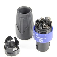Hochwertiger 4-adriger Speakon-Stecker mit reinem Kupferkontakt für Audio-Lautsprecherkabel mit farbiger Schutzhülle für Bühnen-Soundsysteme