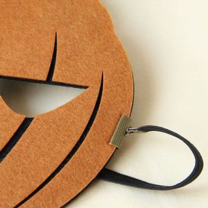 Masques de fête d'Halloween personnalisés pour enfants et adultes, masques de citrouille en feutre faits à la main, vente en gros - Product Image 4