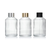 Échantillons gratuits Vaporisateur de parfum de luxe 15ml 30ml 60ml 100ml 120ml ambre clair à épaulement incliné avec bouchon en aluminium doré