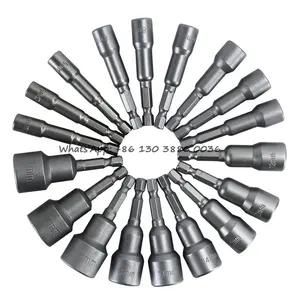 6-19Mm Hex Magnetik Pegangan Obeng Soket Kunci Set untuk Obeng Listrik Isi Ulang Bor Power Driver Adaptor