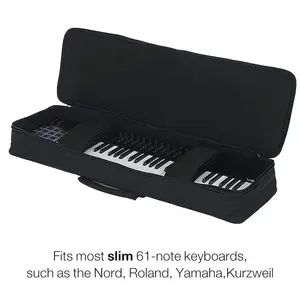 OEM portátil acolchoado instrumento gig rolamento roda vaso música teclado saco para 61 76 88 teclas piano