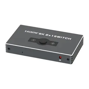 Factory OEM ODM Hdmi 2.1 Switch 2/3/4/5 Ports 8k 60hz Hdmi Switch Metal Case Hdmi 2.0 Switch 2 In 1 Out