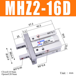 Pinza Pneumatica Robotica TIANQI Mini MHZ2, Cilindro a 2 Dita, Precisione 0,01mm, Nuovo Modello 6D 10D 16D 20D 25D 32D 40-S - Product Image 5