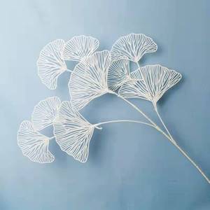 Fleurs artificielles en décoration à bon marché, pièces, feuilles de <span class=keywords><strong>Ginkgo</strong></span> en or, feuille de <span class=keywords><strong>Biloba</strong></span> pour organisateur floral - Product Image 3
