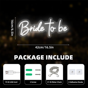 Letrero de Neón Personalizado de Entrega Rápida para Futura Novia, Decoración de Pared para Fiesta de Compromiso, Letrero de Futura Novia, Regalo Personalizado para la Novia - Product Image 3