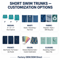 Short de bain personnalisé pour homme, 5 pouces, séchage rapide, léger, polyester, couleurs personnalisées, OEM, short de plage