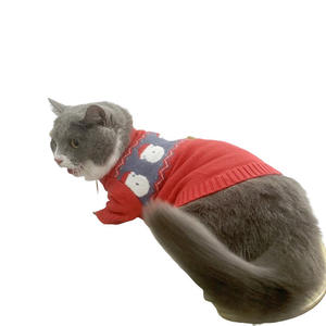 Handgewebter Weihnachtsmann-Halloween-Haustierpullover für Katzen, strapazierfähig, umweltfreundlich, Polyester, bequem, für den Außenbereich, Herbst/Winter - Product Image 5