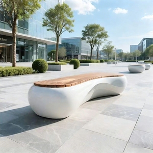 Y849 Fiberglass Decorative Artistic Planter Bench Modern Art <b>Tree</b> Seating for Public Parks Community Gardens School & Library - Product Image 5