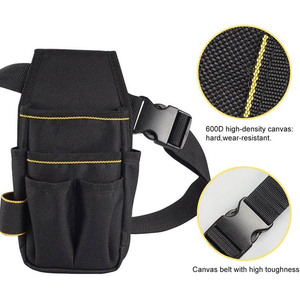 Draagbare, robuuste gereedschapsgordel voor elektriciens, verstelbare riem, riemclip, polyester voering, 3L capaciteit, voor buitengebruik, universeel gereedschap - Product Image 5