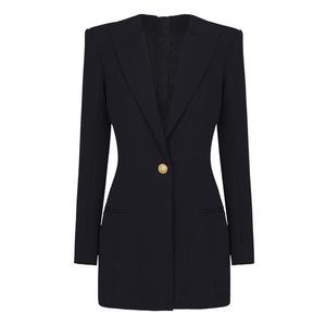 Vestido Blazer <span class=keywords><strong>Turquesa</strong></span> para <span class=keywords><strong>Mujer</strong></span> - Vestidos Mini Formales Entallados con un Solo Botón, Moda Sehe - Product Image 4