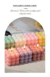 Bougie parfumée en forme de cube <span class=keywords><strong>magique</strong></span>, très vendue à l'international, cadeau souvenir haut de gamme pour Thanksgiving, faite à la main, biologique - Product Image 4