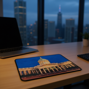 <b>Mouse</b> <b>Pad</b> 2923 Cm Cityscape Design With Classic Building Print For Desk Use - Product Image 3