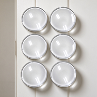 Protection Murale Ronde Transparente en Gel Souple Anti-Collision de 40 mm, Vente Directe Usine, pour Appartements, Hôtels, Protections de Poignées de Porte, Tampons de Porte