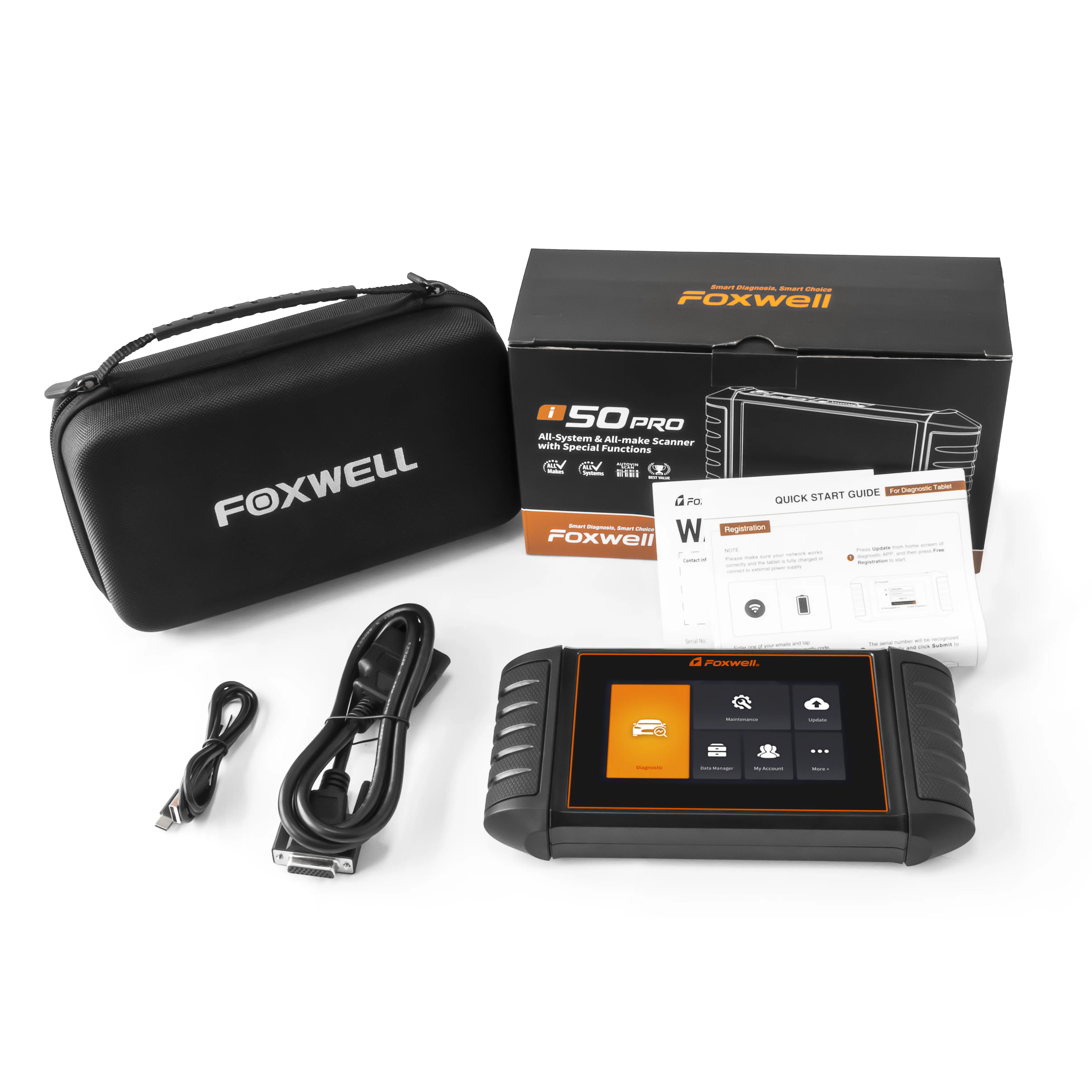 2022 Neuer OBD2-Scanner Full Systems Diagnostic Scan Tool,30 Reset-Funktionen Foxwell i50pro Großhandel Günstiger Diagnose scanner