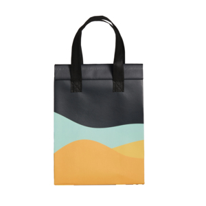 Sac isotherme de grande taille de haute qualité, non tissé, jetable, thermique, avec fermeture autocollante pour le stockage des aliments de pique-nique - Product Image 2