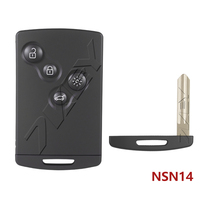 Coque de clé télécommande intelligente à 4 boutons pour Renault Megane Fluence Koleos Captur VA2 NSN14