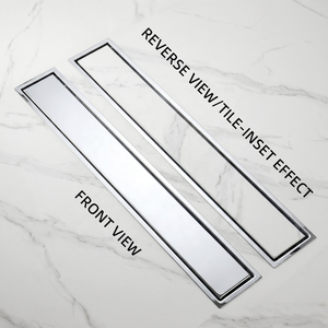 Desagüe de Ducha Lineal Invisible de Acero Inoxidable SUS304 Comercial 2 en 1 con Inserto para Azulejos, Rejilla Rectangular Cepillada para Suelo, Baño de Hotel - Product Image 4