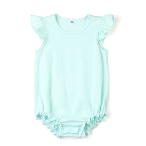 Monogram ชุดบับเบิ้ลสำหรับทารกหญิง,ชุดถักแบบไม่มีช่องว่างบูติกชุดรอมเปอร์ถักสำหรับฤดูร้อน - Product Image 5