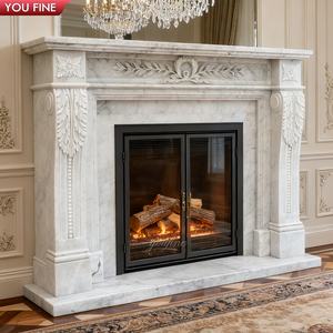 आप कारखाने कस्टम इंटीरियर सजावट सरल इतालवी सफेद हाथ से नक्काशीदार संगमरमर की फिजगह - Product Image 2