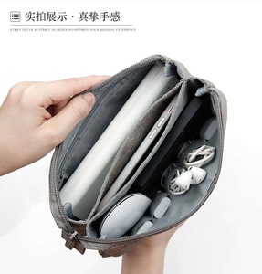 Canvas Storage Bag Minimalist Zipper Pouch Portable Organizer for Travel B2B Wholesale - Product Image 6