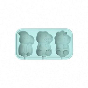 Molde de silicona reutilizable y portátil con forma de coche de dinosaurio para helados, de grado alimenticio, para hacer paletas, sostenible, con logo impreso, para congelador. - Product Image 3