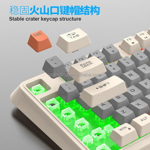 K82 Gaming Wired Keyboard Mechanical Feel Desktop Computer 94 <b>Keys</b> Compact Design for Efficient Typing Experience. Membrane Reli - Product Image 3