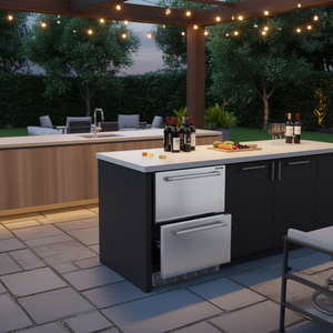 Frigorifero Sottobanco da 24 Pollici, 4,87 Piedi Cubi Frigo Portatile a Doppia Zona con Cassetti, Impermeabile, per Interni ed Esterni - Product Image 2