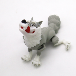Porte-clés créatif en forme de petit loup imprimé en 3D, modèle animal portable pour activité collective, ornement, cadeau - Product Image 4