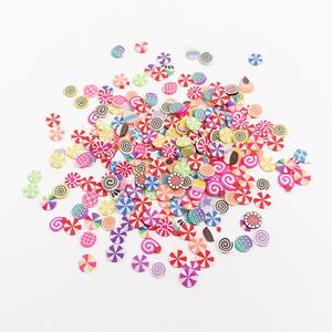 Jeu d'argile <span class=keywords><strong>miniature</strong></span> créatif et assorti de 5mm Accessoires décoratifs pour bricolage Poterie douce Crème d'art des ongles en tranches Colle Crème Colle assortie - Product Image 1