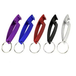 Draagbare Aangepaste Metalen Aluminium Custom Sleutelhanger Bier Wijnfles Opener Sleutelhanger Voor Bar Fles