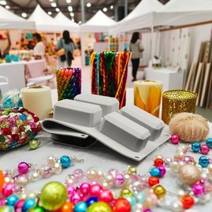 Moule à savon rectangulaire ovale en silicone sans BPA, fait main, pour la fabrication de savons personnalisés, artisanat avec logo personnalisé en gros - Product Image 2