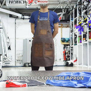Tablier de travail sans manches en coton, élégant, imperméable et résistant aux taches, fabriqué en Inde, marque OEM - Product Image 2