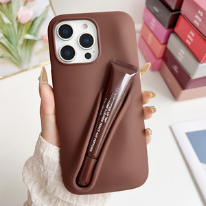 <span class=keywords><strong>Coque</strong></span> de téléphone 3D en silicone avec gloss pour <span class=keywords><strong>iPhone</strong></span> <span class=keywords><strong>11</strong></span> 12 13 14 15 16 17 <span class=keywords><strong>Pro</strong></span> <span class=keywords><strong>Max</strong></span>, étui arrière en caoutchouc pour baume à lèvres et rouge à lèvres - Product Image 2