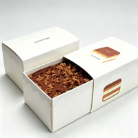 Boîte en carton de haute qualité pour gâteau Tiramisu, boîte longue personnalisée pour gâteau au fromage mousse de boulangerie avec logo sur mesure