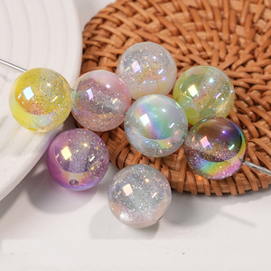 Cuentas Redondas <span class=keywords><strong>de</strong></span> Resina Brillante con Diseño <span class=keywords><strong>de</strong></span> Estrellas <span class=keywords><strong>de</strong></span> 12/16 mm para Hacer Joyería, Cadenas para Teléfono, Pulseras y Collares, Accesorios <span class=keywords><strong>de</strong></span> Acrílico - Product Image 1
