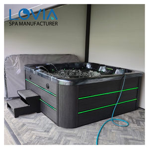 Garden Luxury Relax Bañera de hidromasaje Spa 5 personas Bañera de hidromasaje al aire libre Whirlpool y bañera con música - Product Image 5