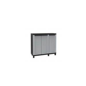 TERRY - 1002711 Gabinete de resina de 3 puertas 102x39x91,5 - 1 estante interior ajustable-ARMARIOS EAN 8005646027116 - Product Image 1