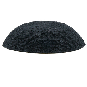 <span class=keywords><strong>DMC</strong></span> Noir Crochet <span class=keywords><strong>À</strong></span> La Main Yarmulke Tailles Personnalisables pour Hommes Garçons Enfants Quotidien Fête En Plein Air Scènes D'affaires Kippa - Product Image 1