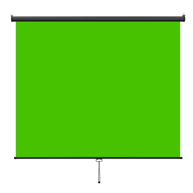 Wall-Mounted Pull Down Backdrop Portable Chroma Key Panel Green Screen for Background Removal Photography Live Gaming