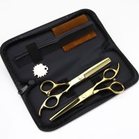 Kit de coiffure à domicile 6,0 pouces, nouveau design tendance, ciseaux de barbier, ciseaux plats, ciseaux à dents HSS-064