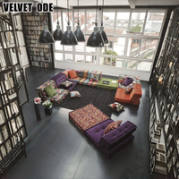 Nouvelle Arrivée Canapé Modulaire Roche Bobois Mah Jong Tissu Personnalisable Combinaison Libre Housse de Canapé Sectionnel au Sol pour Salon